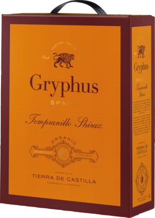 Gryphus Tempranillo Shiraz Vino de la Tierra de Castilla, Bag in Box, 3,0 L