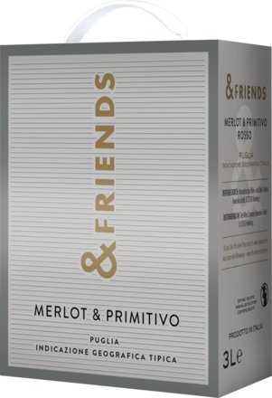 2021 Friends &amp; Grapes Merlot-Primitivo Puglia IGP, Bag in Box 3 L