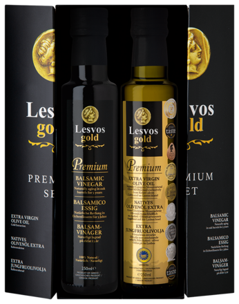 Lesvos Gold Premium Set Extra Jungfruolivollja + Balsamvinegär
